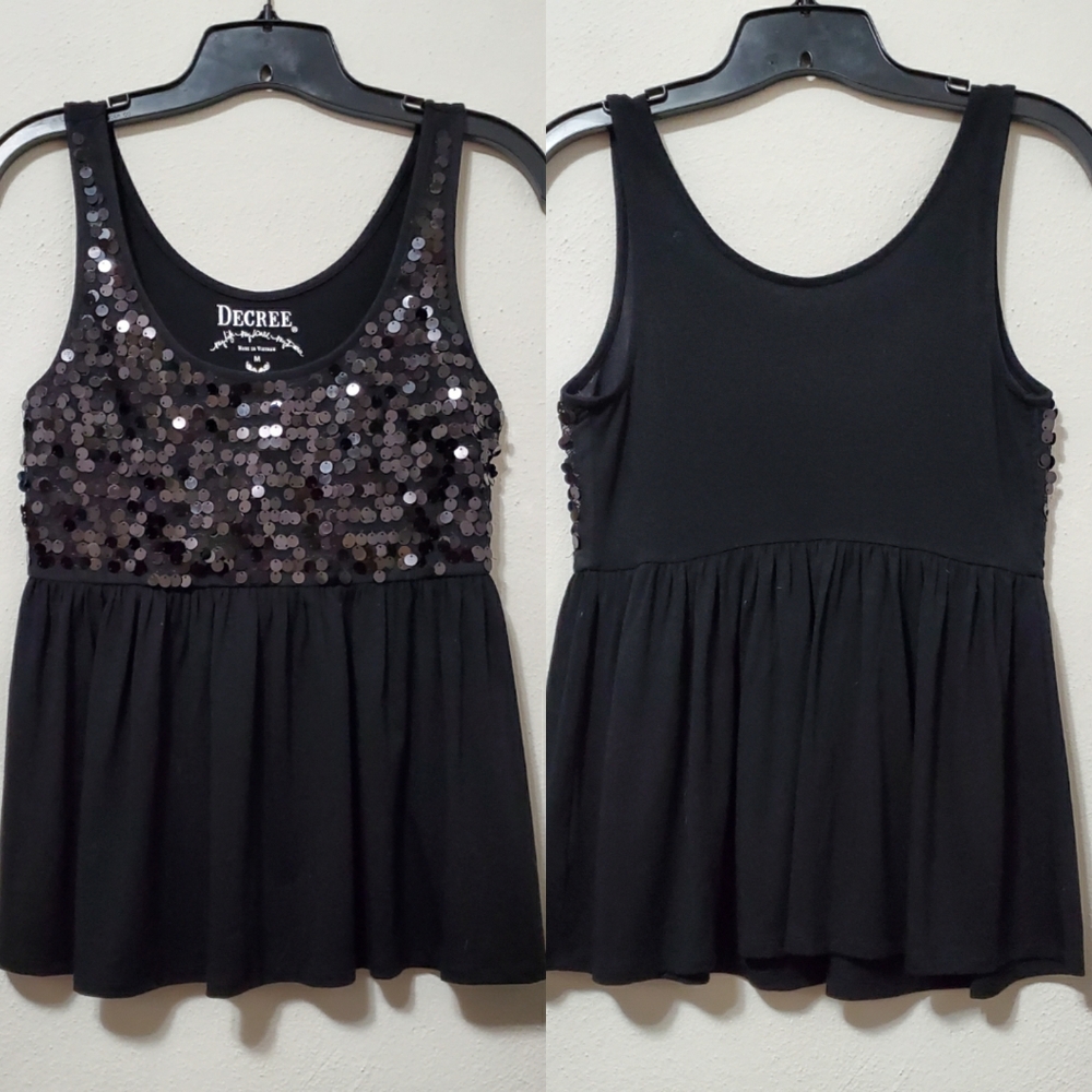 Decree Sparkly Sequin Women's Tank Top